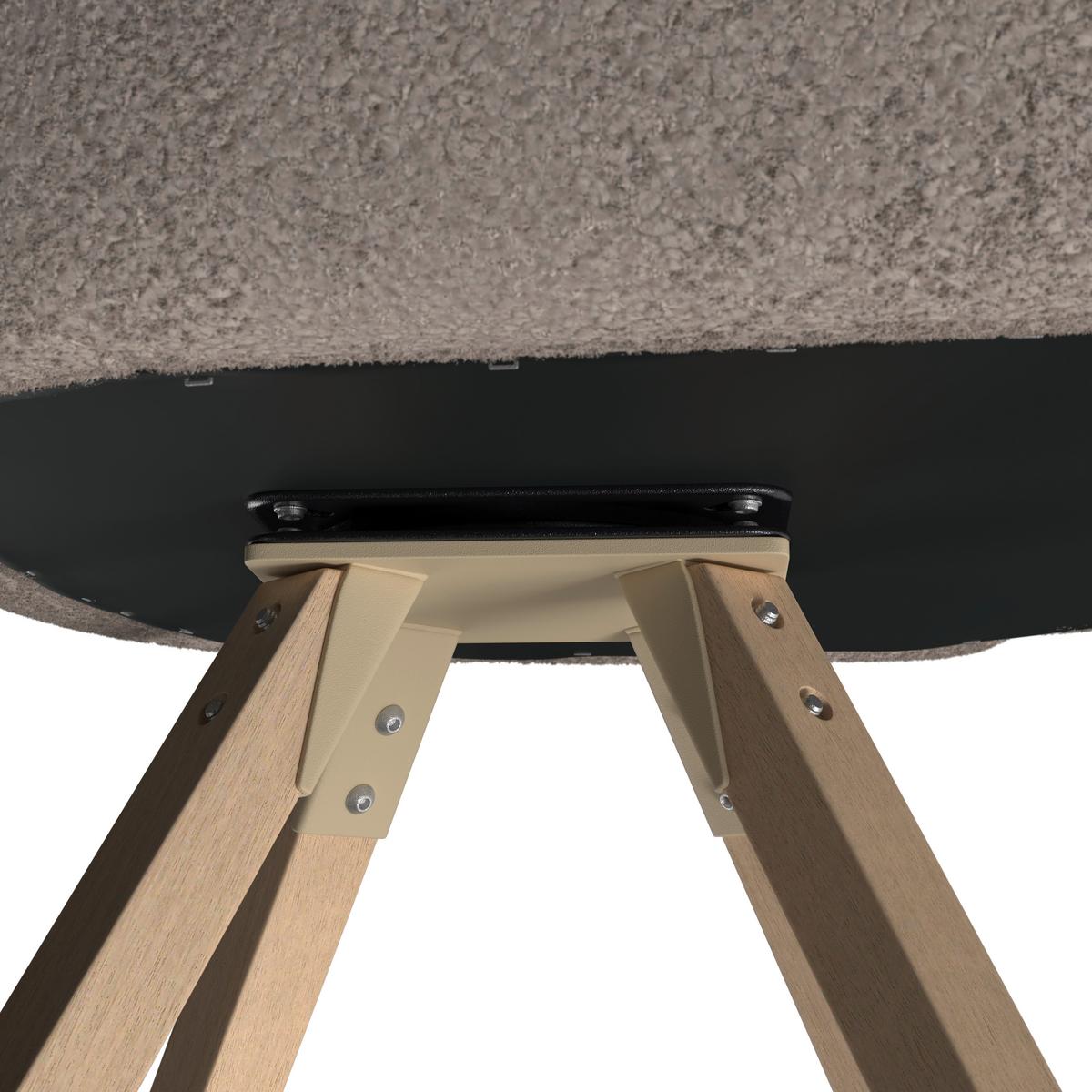 ŽIDLE S PODRUČKAMI NAYA HNĚDÁ - barvy buku/hnědá, Moderní, dřevo/textil (62/65/81cm) - Bessagi Home