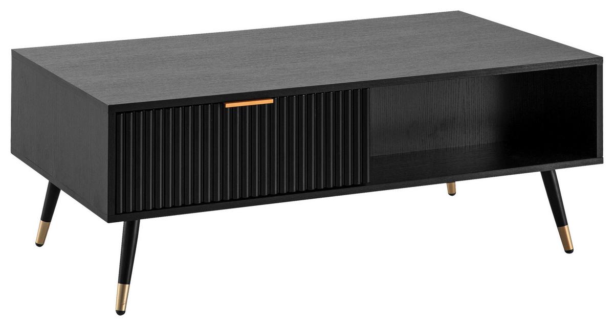 KONFERENČNÍ STOLEK WL6.883 - měděné barvy/černá, Design, kov/kompozitní dřevo (110/60/43cm) - MID.YOU