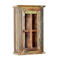 HÄNGESCHRANK Echtholz bunt B: 44cm - Multicolor, Basics, Glas/Holz (44/72/21cm) - Livetastic