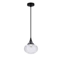 PENDELLEUCHTE EXETER 50101275 - Schwarz, KONVENTIONELL, Glas/Metall (14,5/90cm)
