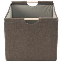 Aufbewahrungsbox Yusuf - Braun, KONVENTIONELL, Holz/Textil (33/33/32cm) - Luca Bessoni