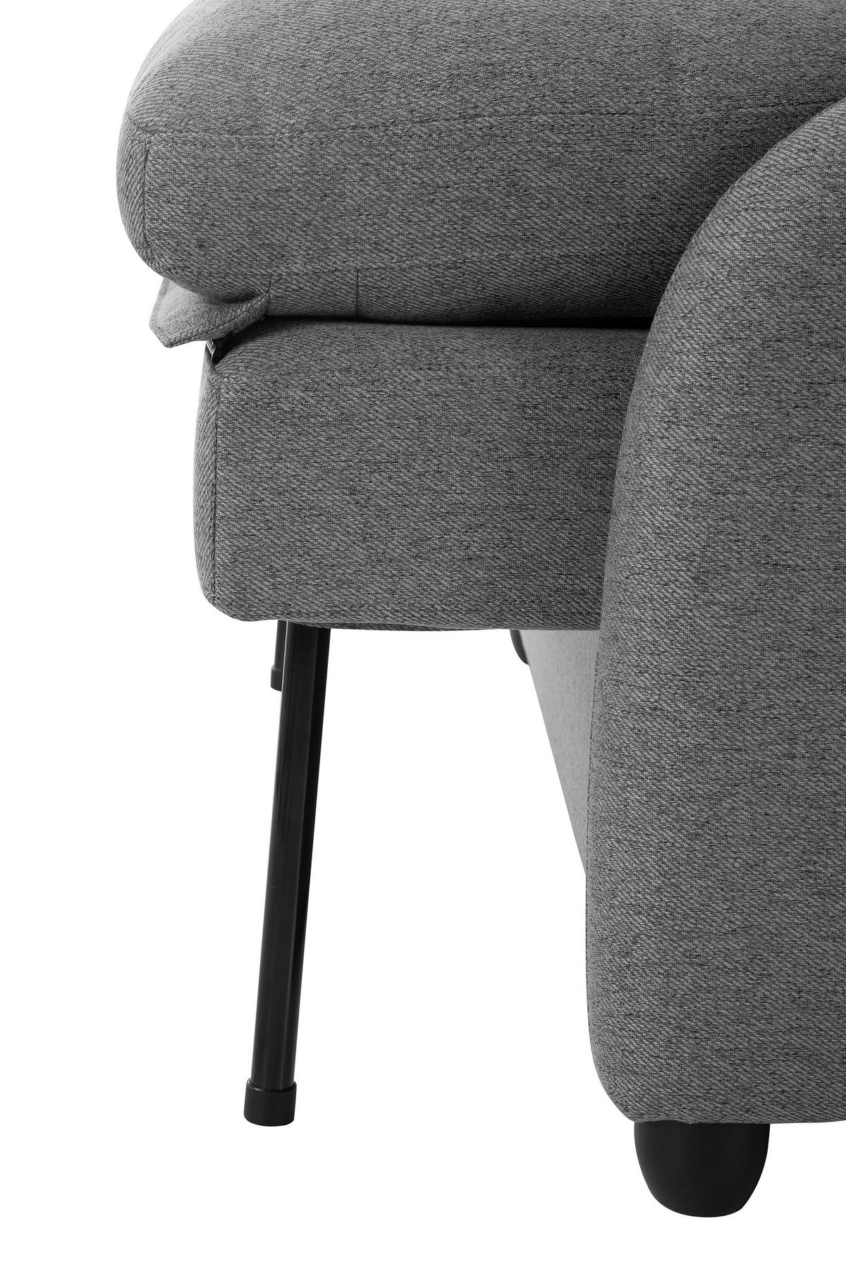 Fekvőfotel Cosmo - sötétszürke, Design, textil (102/94/95cm) - Livetastic