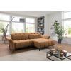Ecksofa Coast Cognac B: 244-270 cm - Cognac/Schwarz, KONVENTIONELL, Holzwerkstoff/Textil (244-270/87-104/173cm)