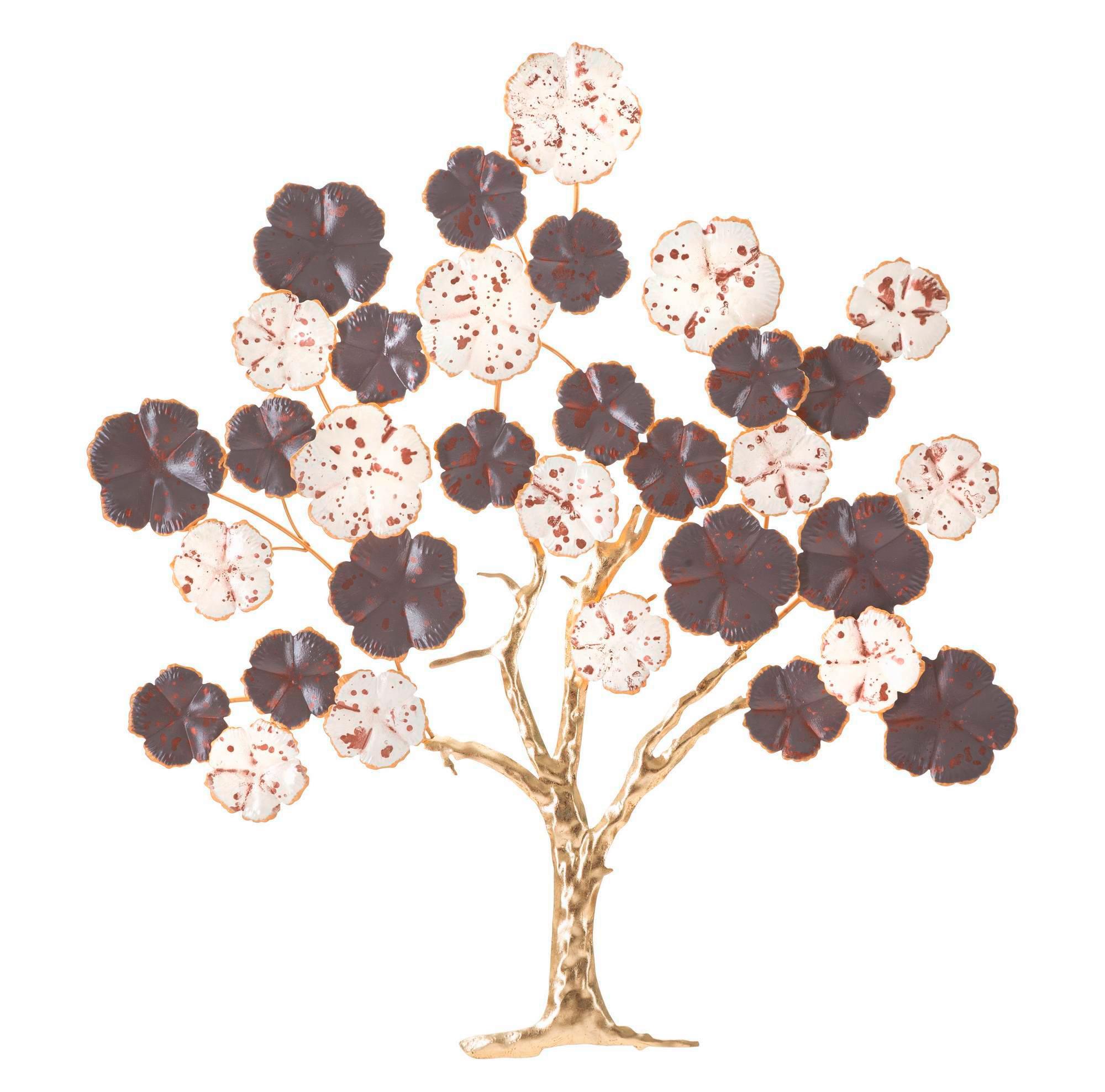 Wanddeko Albero Purpy Altrosa, Gold, Weiß B: 73,7 Cm - Goldfarben/Altrosa, Basics, Metall (73,7/5/80cm)