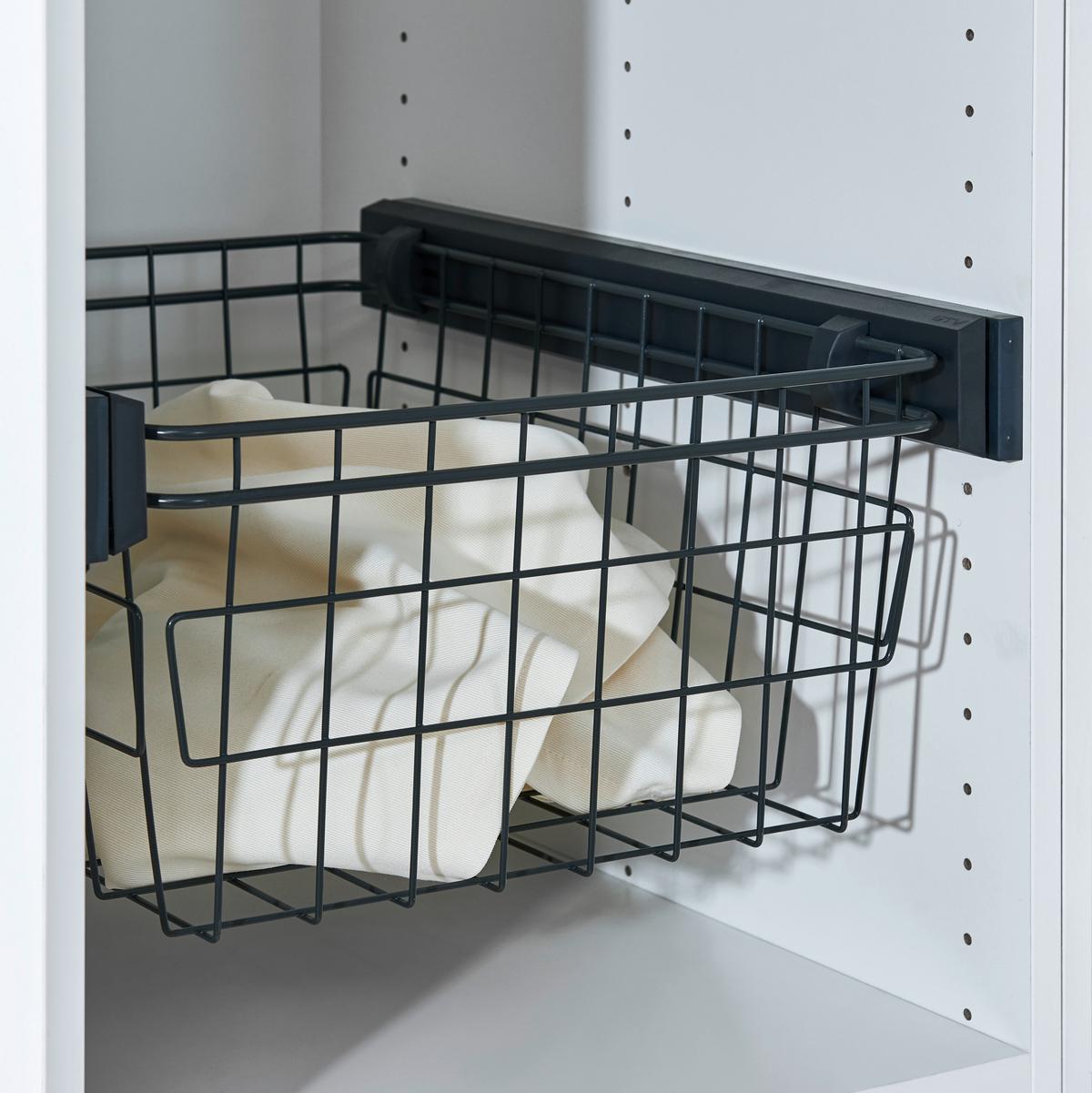 KOŠ NA PRÁDLO UNIT - antracitová, Moderní, kov (42,5/20,8/46,2cm) - Ondega