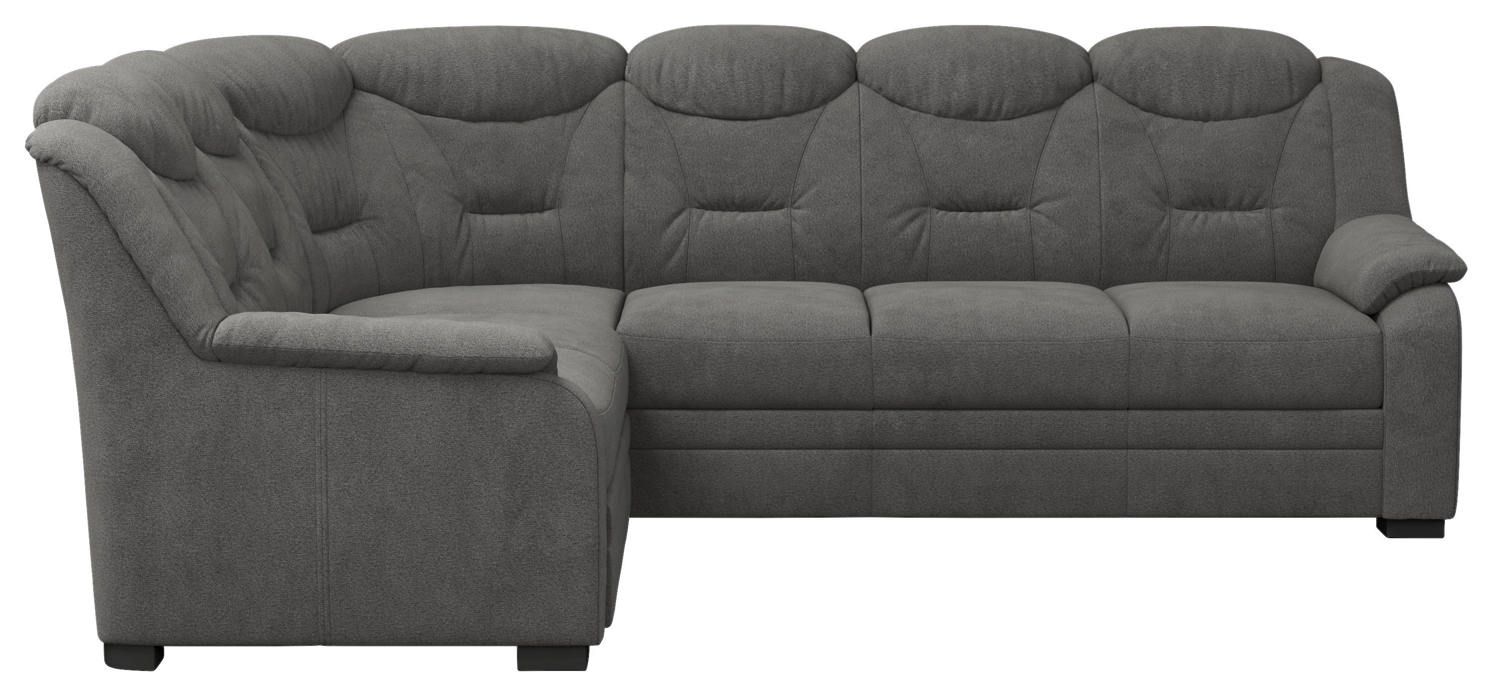 Ecksofa Marcus Anthrazit S: 211x263 Cm - Anthrazit/Schwarz, Basics, Textil (211/263cm) - MID.YOU