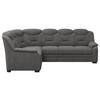 Rohová sedačka MARCUS, ľavá, antracitová ženilka - čierna/antracitová, Basics, textil/plast (211/263cm) - MID.YOU