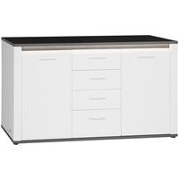 KOMODA ALASSIO ALSK09 - čierna/biela, Modern, kompozitné drevo/plast (156,3/86,2/40,5cm) - Luca Bessoni