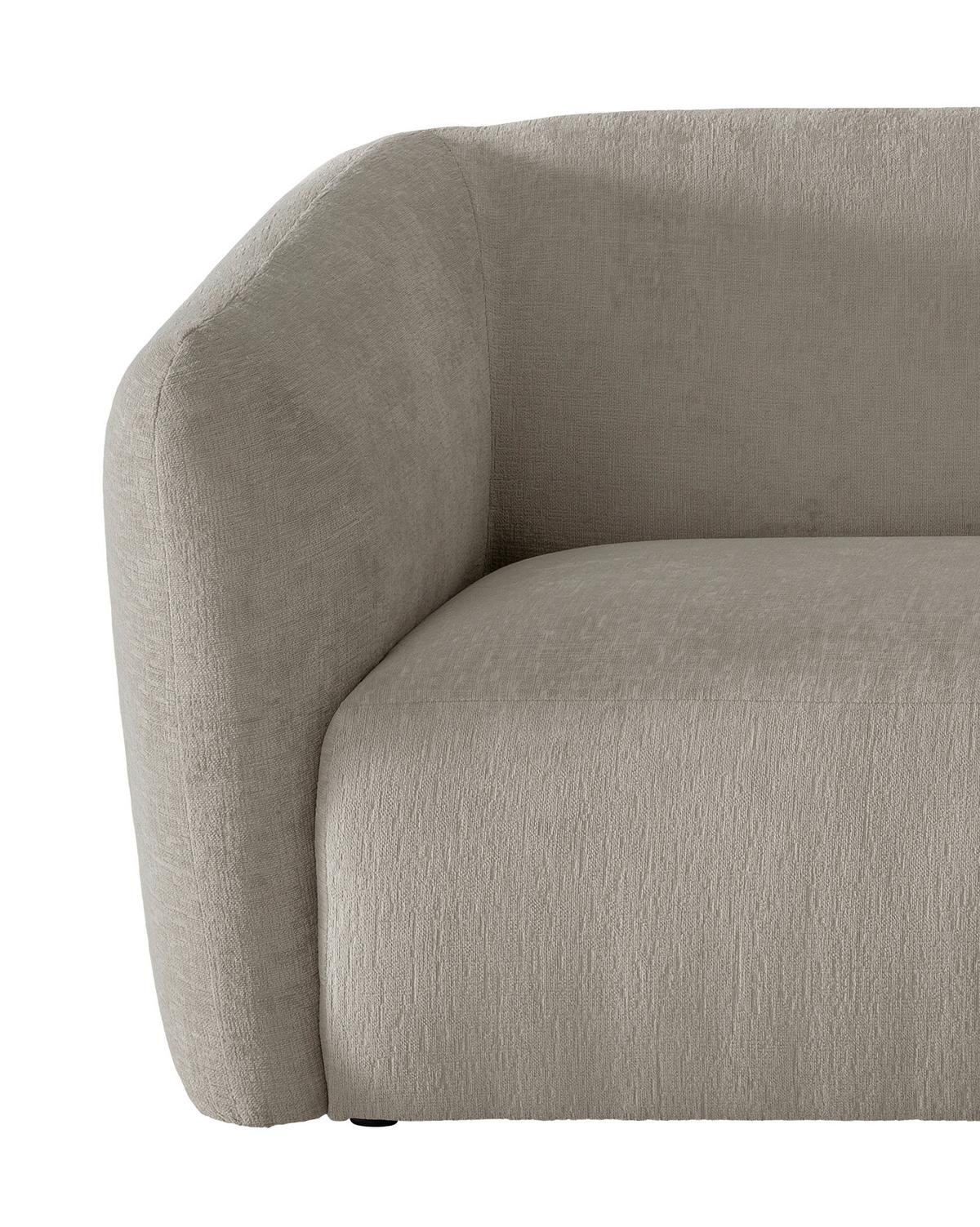 Ecksofa Jesi, Taupe S: 238x107 Cm - Taupe/Schwarz, MODERN, Textil (238/107cm) - Livetastic