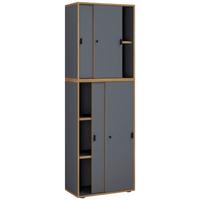 Aktenschrank Salia Anthrazit, Honigeiche B: 60 Cm - Honigeiche/Anthrazit, Design, Holzwerkstoff (60/183/37cm) - MID.YOU