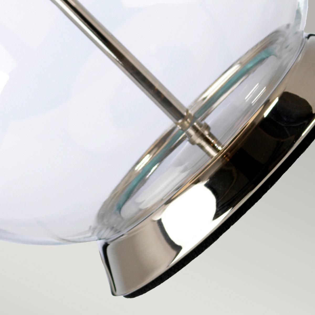 Asztali Lámpa Orb-Clear-Pn-Blk - fekete/nikkelszínű, Konventionell, üveg/textil (36/67cm) - Elstead Lighting