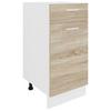 Küchenunterschrank Esilo B: 40 Cm Weiß/eiche Dekor - Weiß/Sonoma Eiche, KONVENTIONELL, Holzwerkstoff (40/82/46cm) - MID.YOU