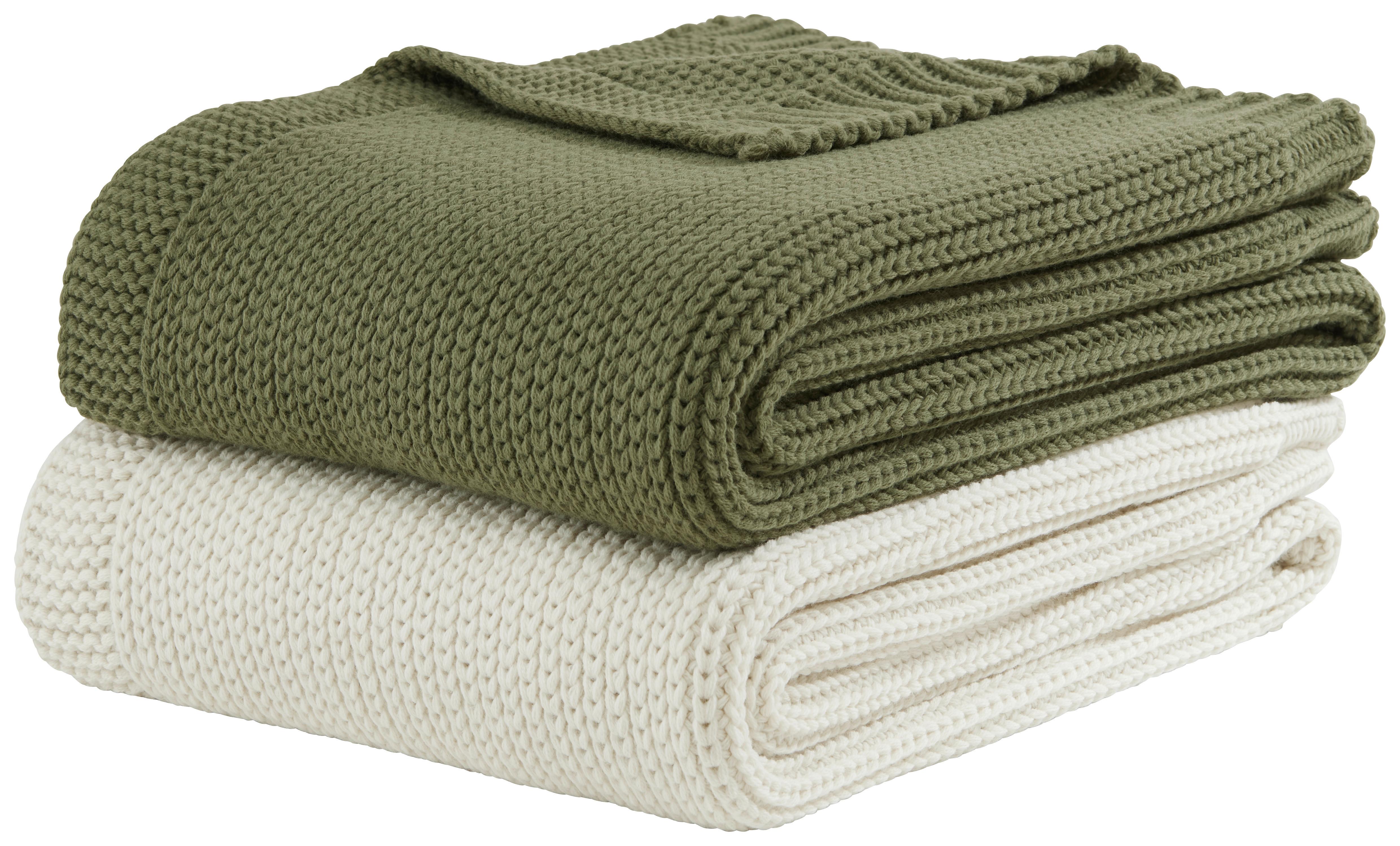 Měkká Deka Luca, 130/170cm, Zelená - olivově zelená, Moderní, textil (130/170cm) - Premium Living