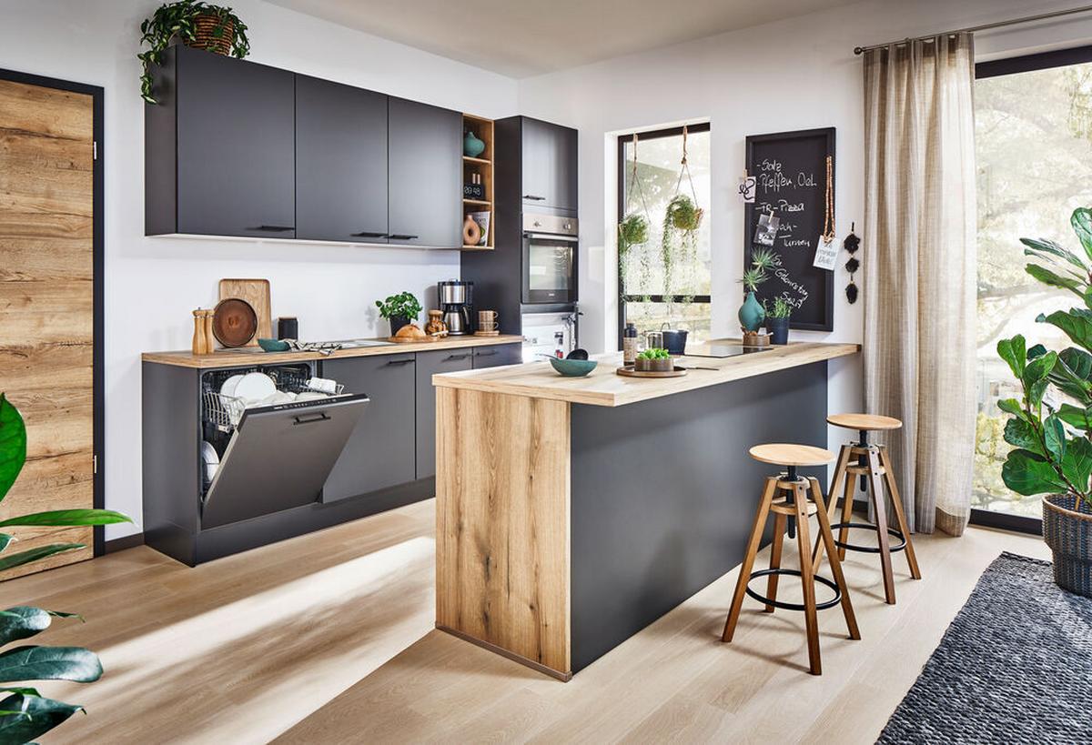 Einbauküchen Pn 210 Frei Planbar Modernes Design - Holzwerkstoff - Pino