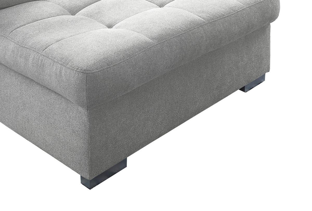 Wohnlandschaft Zira Mit Schlaffunktion Silberfarben - Chromfarben/Silberfarben, Design, Textil (169/330/212cm) - Livetastic