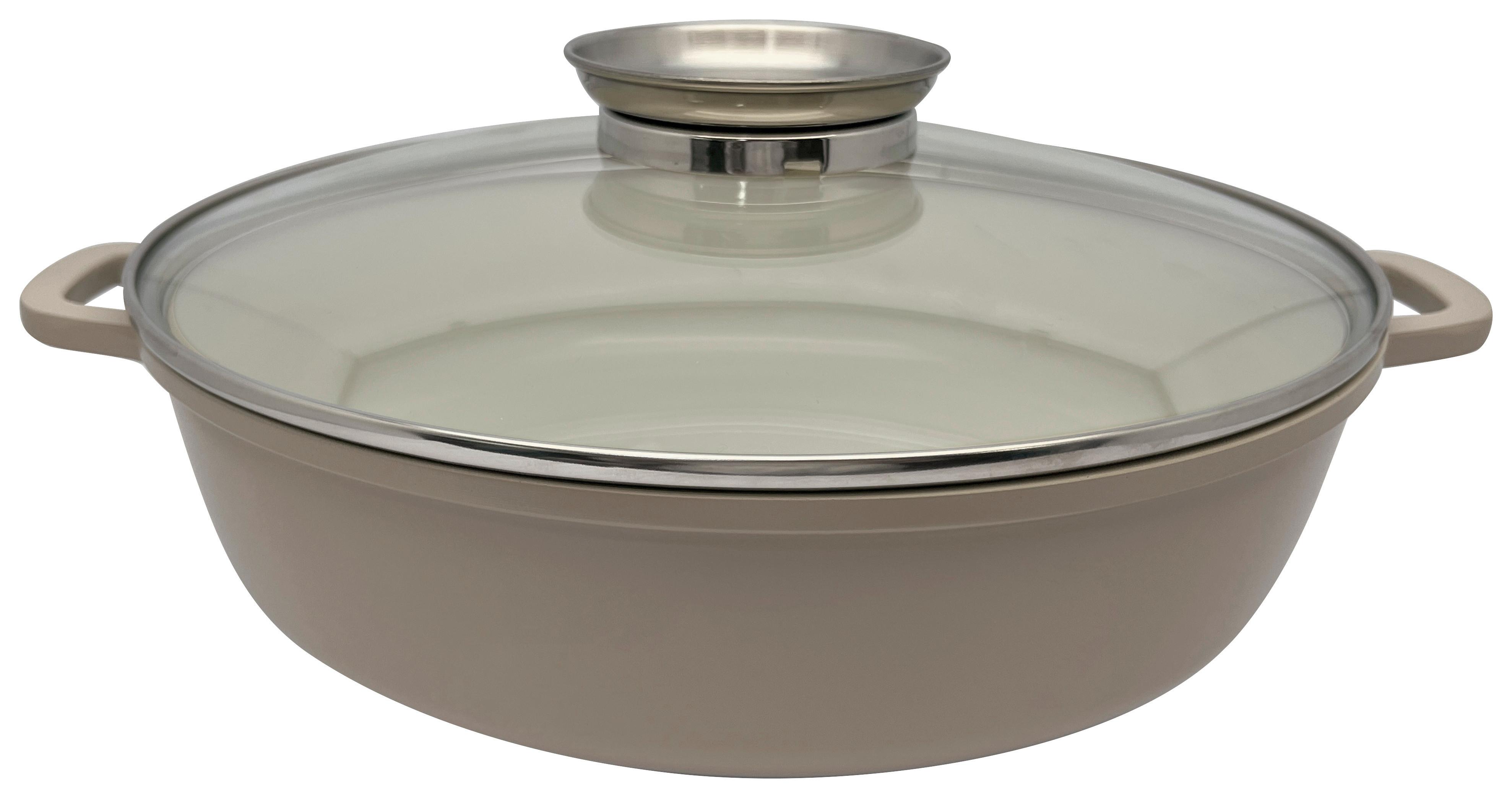 Servirovacia panvica 3,7L - priehľadné/číra, Modern, kov/sklo (28/7.5cm) - Mömax