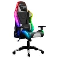 Gaming Stuhl Agility Esports mit Led Lederlook Schwarz - Schwarz/Grau, MODERN, Kunststoff/Textil (66/128/59,9cm) - X Rocker