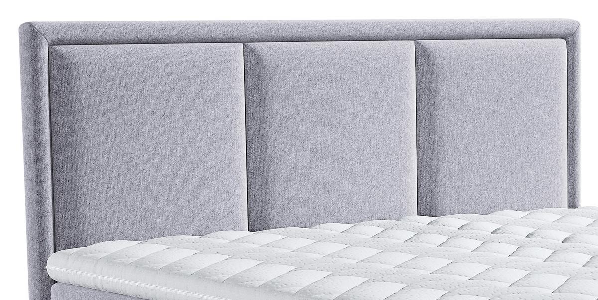 Boxspringbett mit Topper & Bettkasten 180x200 Swing - Grau, Design, Textil (180/200cm) - MID.YOU