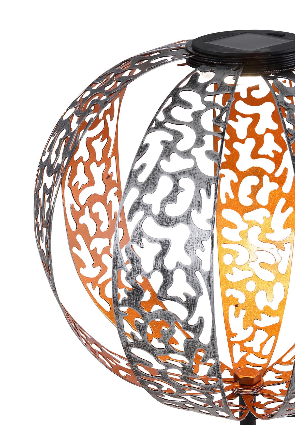 Solar-hängeleuchte Gold/ Silberfarben/schwarz H: 41 Cm - Silberfarben/Goldfarben, Design, Metall (30/41,0cm) - Globo