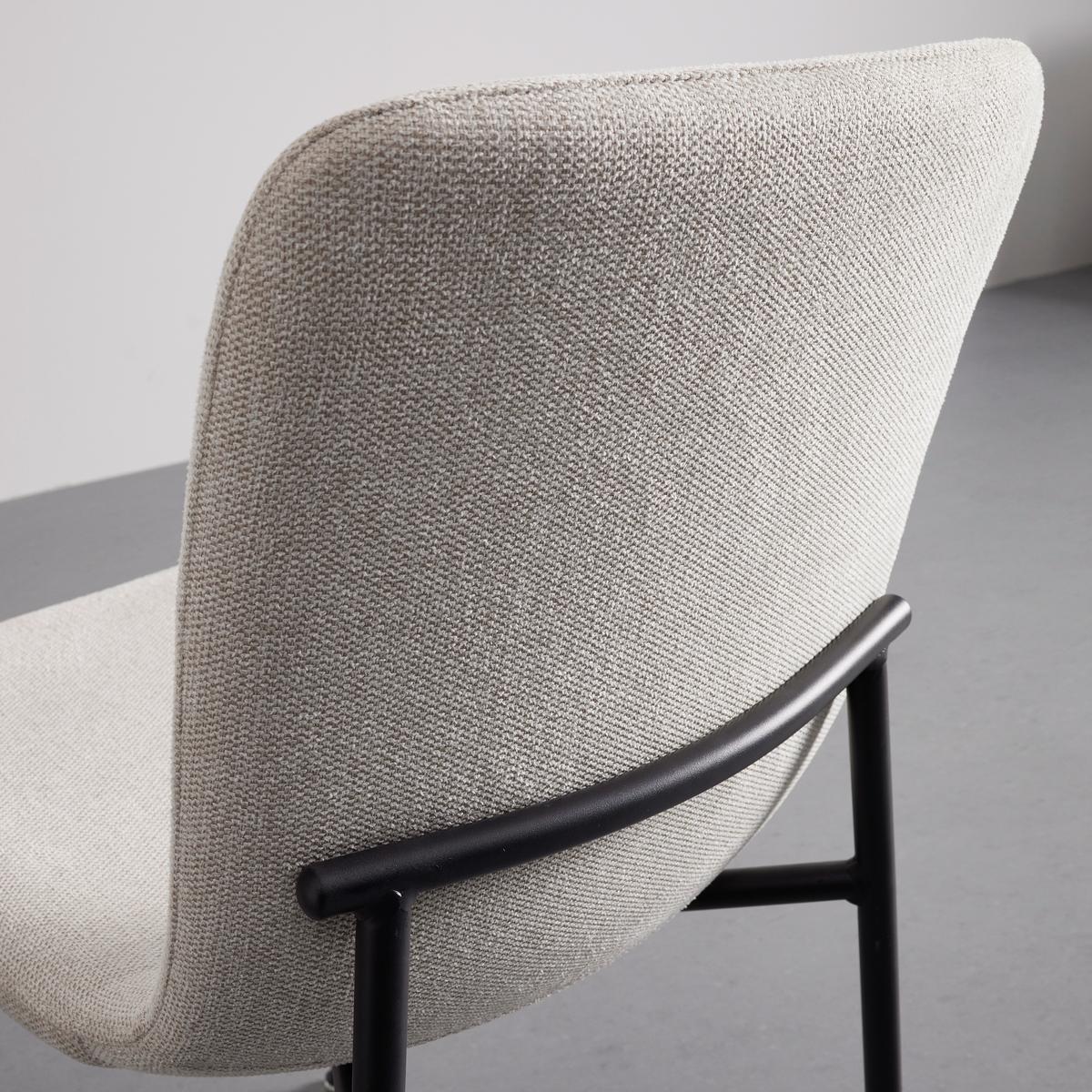 Jídelní židle NELE béžová - černá/béžová, Moderní, kov/dřevo (43/83/56cm) - P & B
