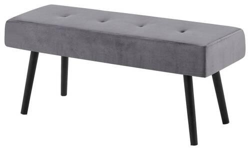 Lavica DENISE - čierna/sivá, Modern, kov/textil (100/44/35cm) - Mömax