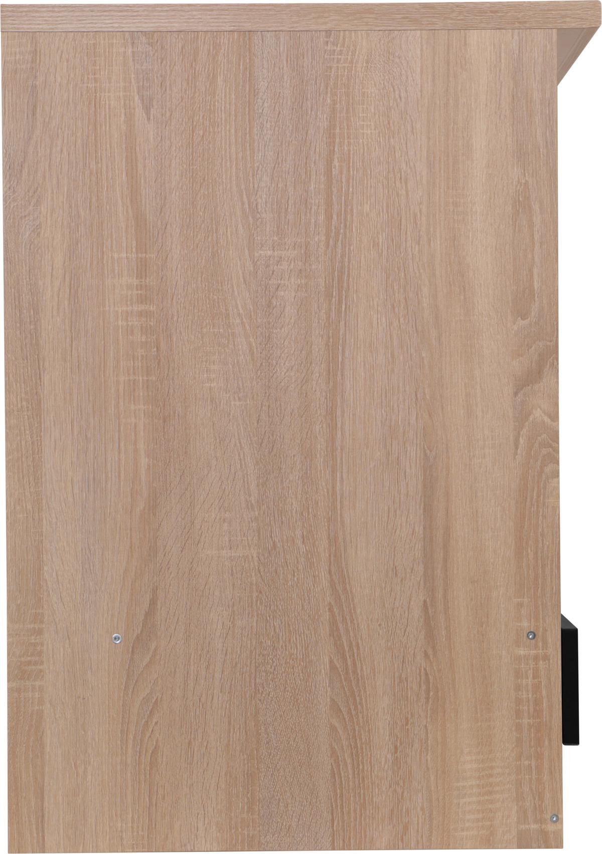 Herdumbauschrank Merle Schwarz, Eiche Dekor B: 60 cm - Eichefarben/Schwarz, Basics, Holzwerkstoff (60/84,8/60cm) - Respekta