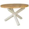 Esstisch Wl5.056 - Weiß/Akaziefarben, Design, Holz (120/120/75cm) - MID.YOU