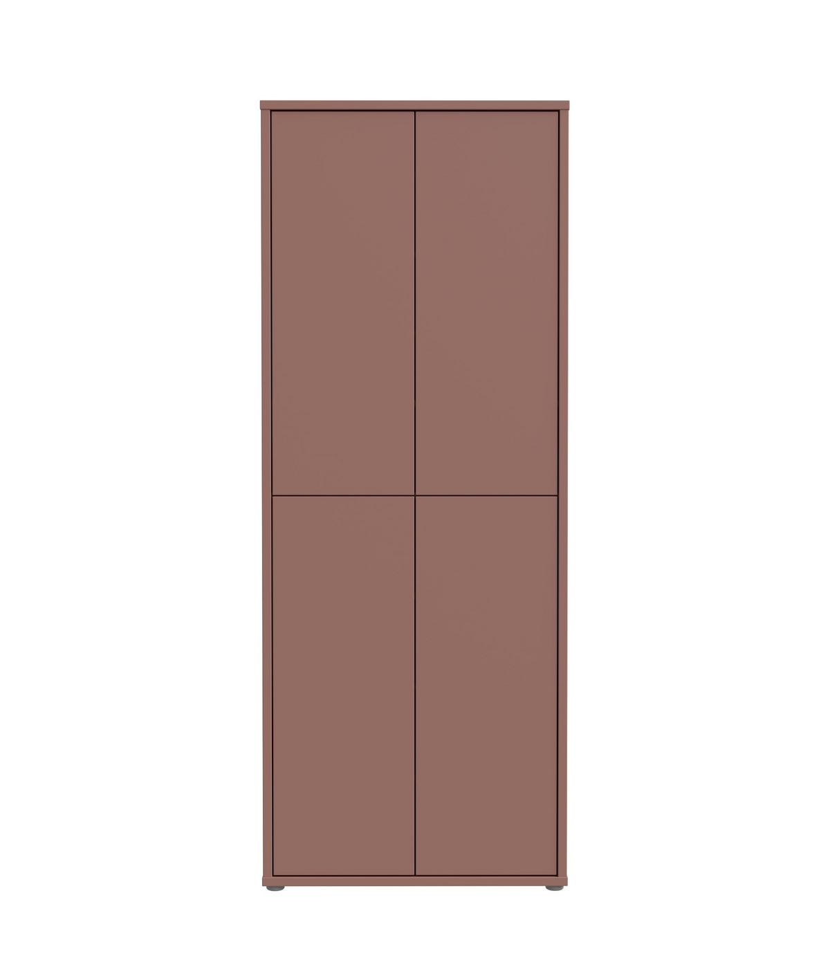 Skřiň na boty ALICE teracotta - terracotta, Moderní, kompozitní dřevo (74,5/191,9/34,9cm)