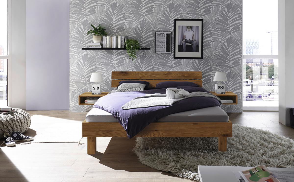 Nachttisch Akai, Wildeiche B: 50 Cm - Wildeiche, Natur, Holz (50/16/41cm) - Hasena