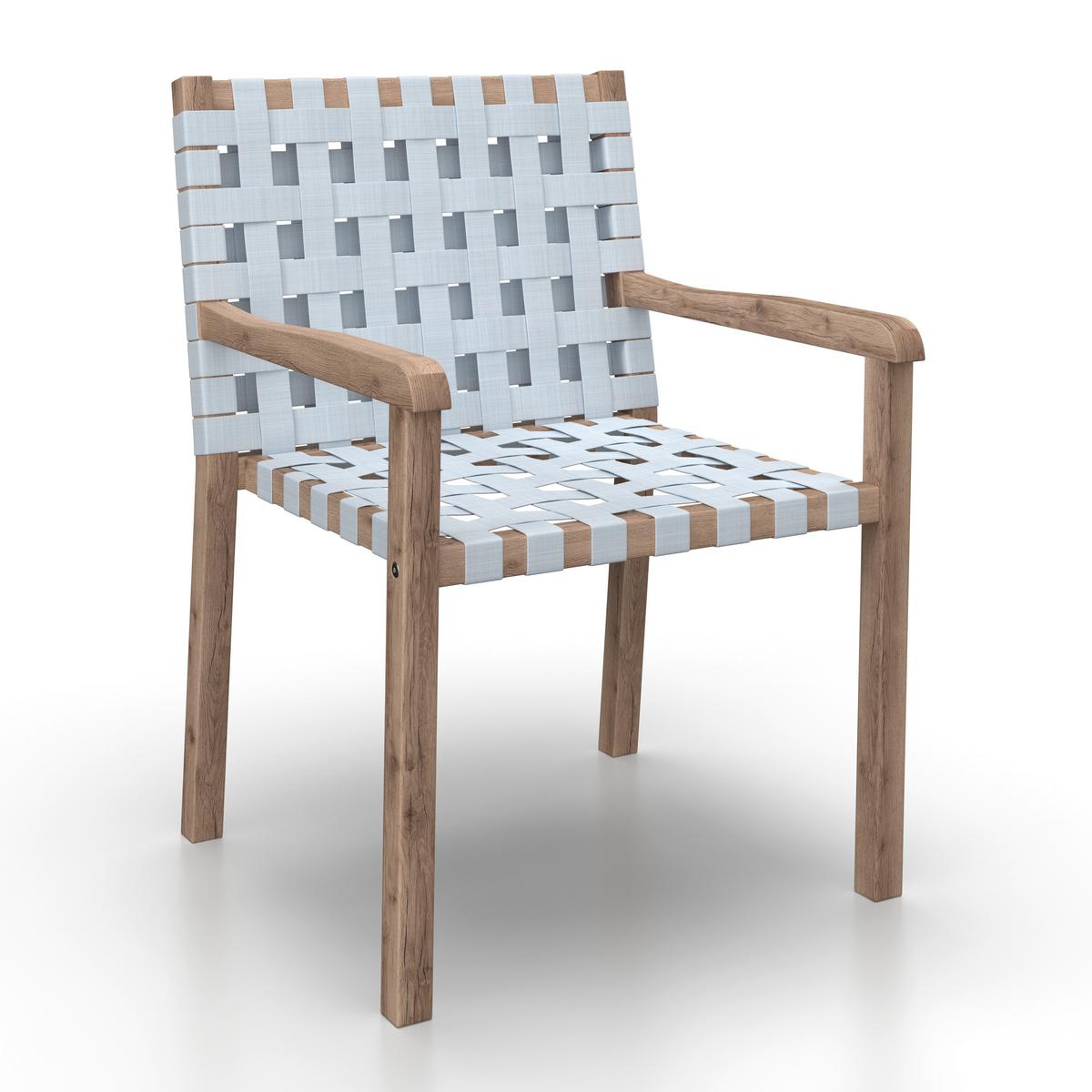 SADA ZAHRADNÍCH KŘESEL LAURIA - krémová/barvy akácie, Moderní, dřevo/textil (58,5/84/60cm) - Bessagi Garden