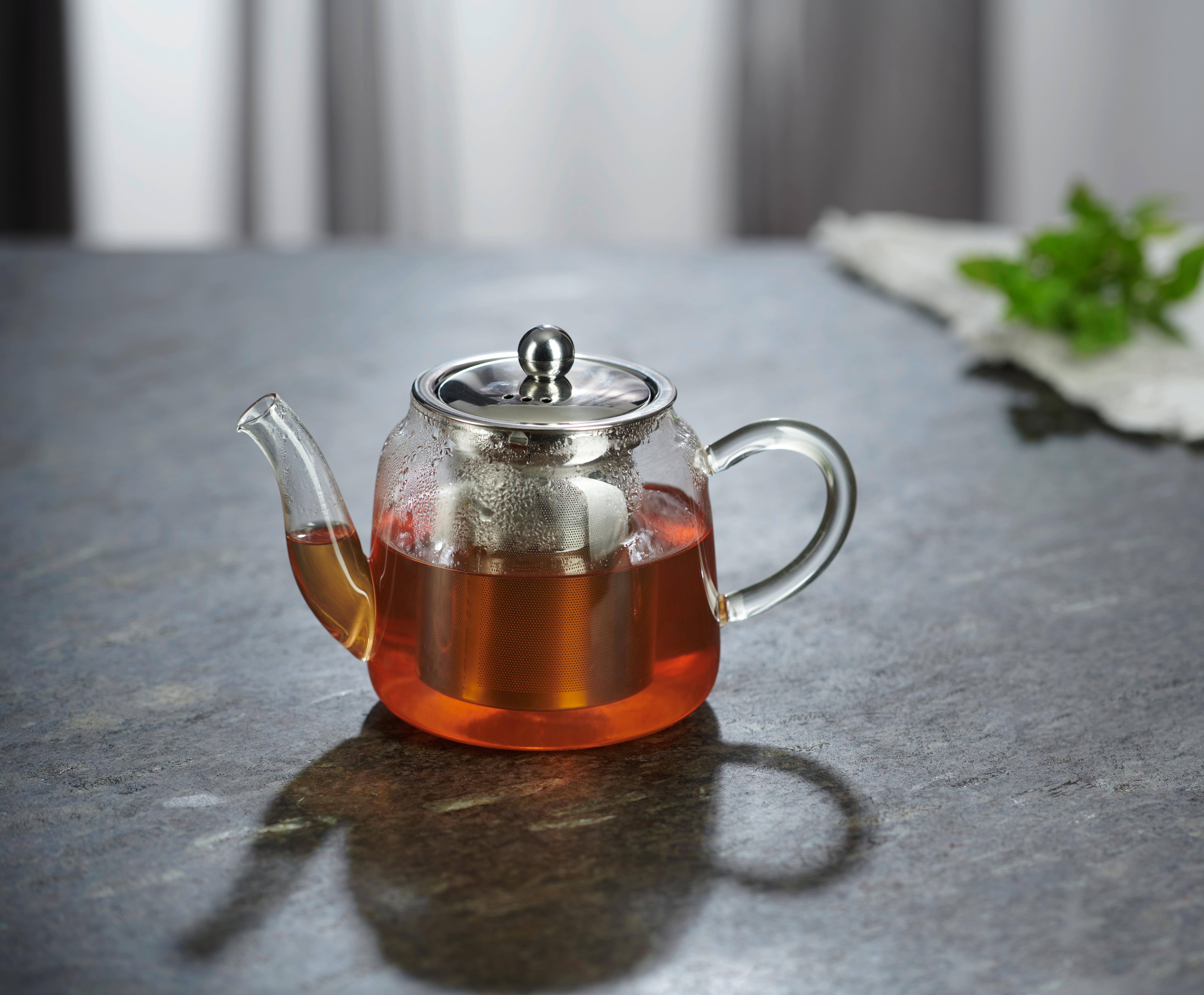 Čajová Kanvica Tea Fusion - číra/farby ušľachtilej ocele, Moderný, kov/sklo (19,5/11,5/14,5cm) - Premium Living