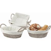 KOŠÍK NA CHLIEB LIVI - sivá/biela, textil/papier - Mömax