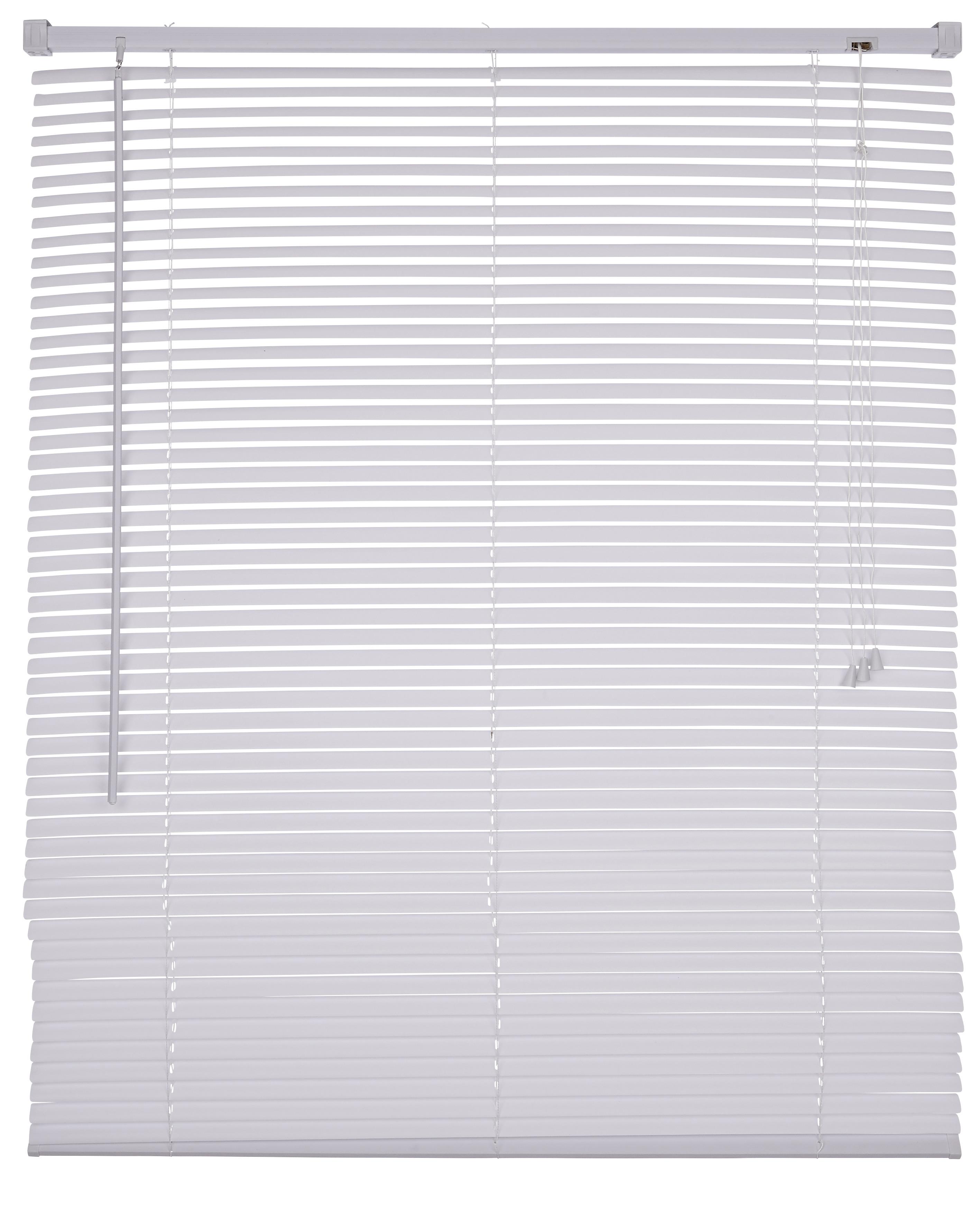 Jalousie Astrid 60x220 Cm Kunststoff Weiß Schnurzug - Weiß, KONVENTIONELL, Kunststoff/Metall (60/220cm) - Ondega