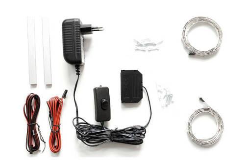 Einlegebodenbeleuchtung Madrid Led 2-Er Set L: 135 Cm - Schwarz/Weiß, Design, Kunststoff/Metall (1/135cm) - MID.YOU