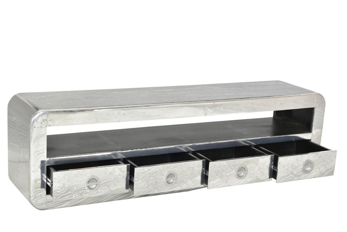 LOWBOARD Silberfarben B: 200cm - Silberfarben, Design, Holz/Holzwerkstoff (200/56/40cm) - MID.YOU