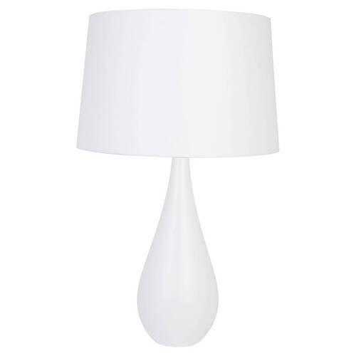 Tischleuchte 4112209 Vase - Weiß - Weiß, Design, Holz (40/64cm)