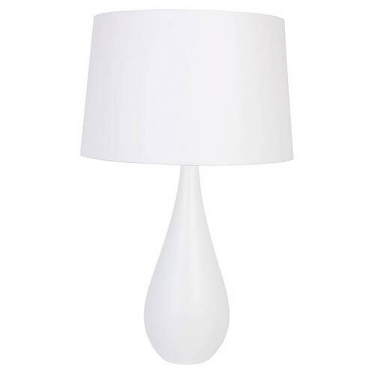 Tischleuchte 4112209 Vase - Weiß - Weiß, Design, Holz (40/64cm)