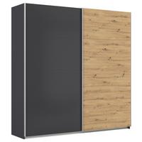 Schwebetürenschrank B: 225cm Feldkirch Grau/Eiche Dekor - Anthrazit/Eiche Artisan, MODERN, Holzwerkstoff (225/229/62cm)
