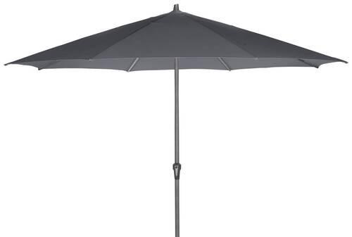 Sonnenschirm Ø 350 cm Anthrazit - Anthrazit, KONVENTIONELL, Textil/Metall - Siena Garden