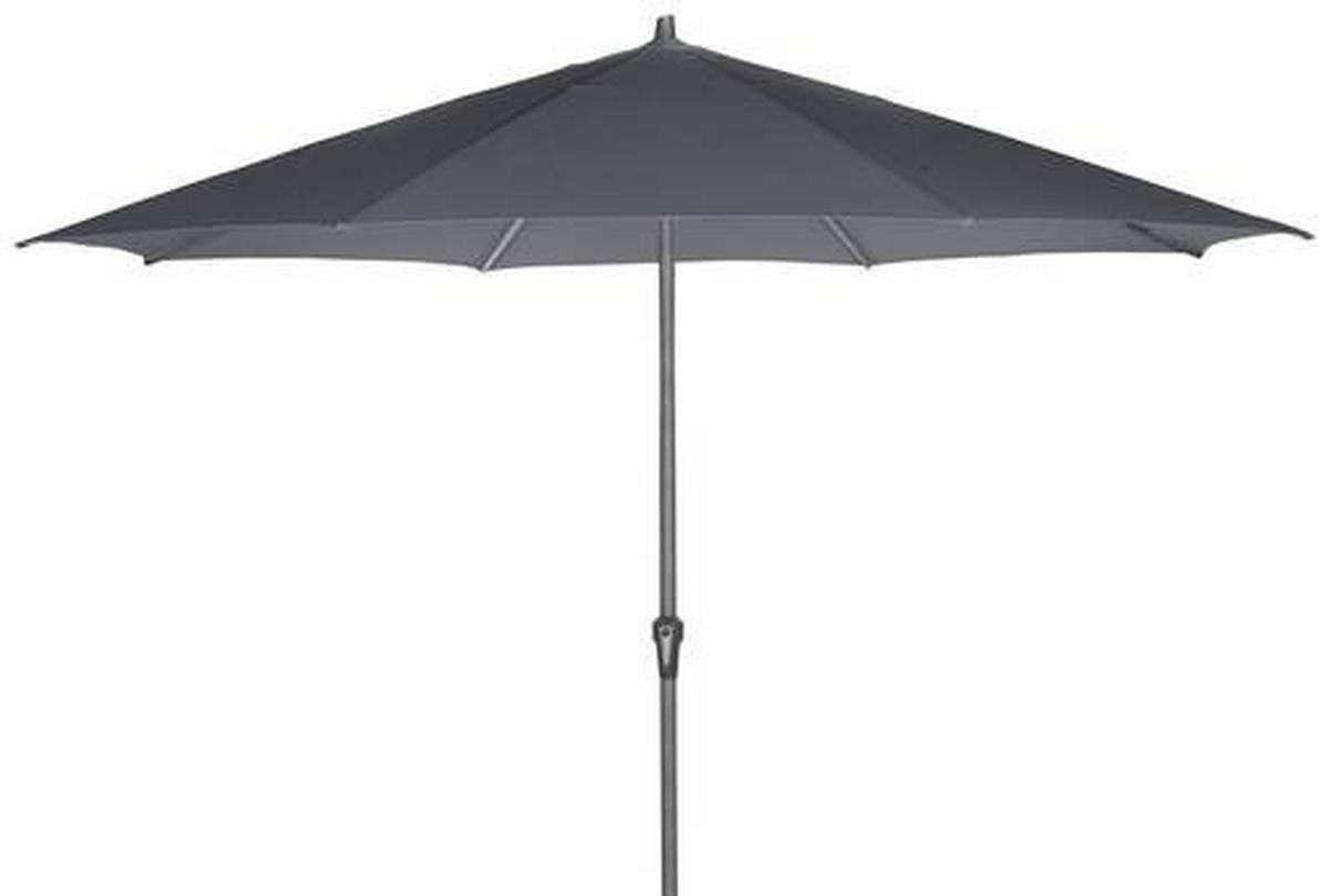 Sonnenschirm Ø 350 cm Anthrazit - Anthrazit, KONVENTIONELL, Textil/Metall - Siena Garden