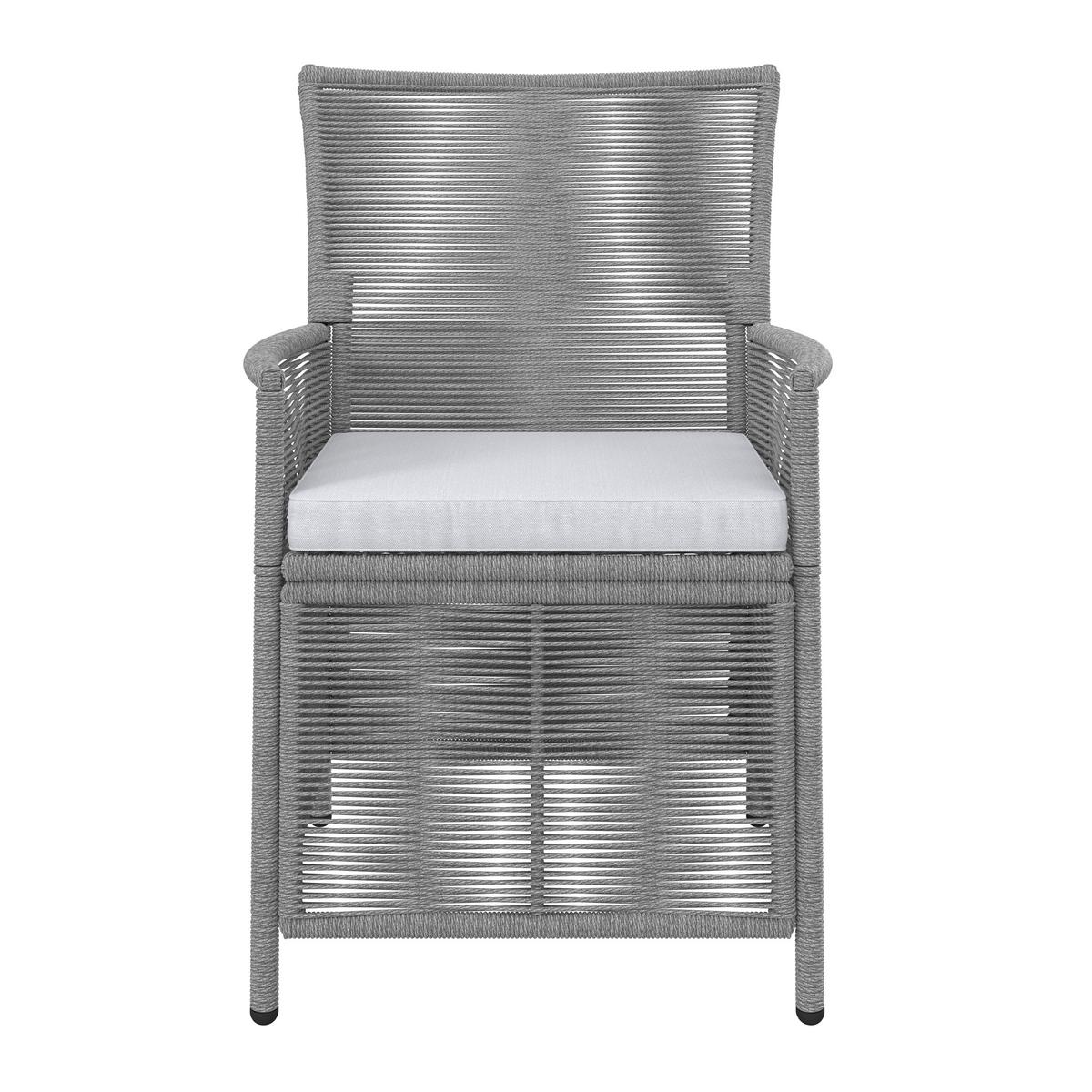 ZÁHRADNÁ SÚPRAVA SIMONE - farba akácie/svetlosivá, Modern, drevo/textil - Bessagi Garden