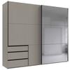 Schwebetürenschrank Level 36 A Grau Dekor/Spiegel, B: 250cm - Sahara, MODERN, Glas/Holzwerkstoff (250/216/65cm) - MID.YOU
