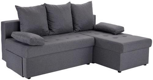 Sarokgarnitúra Base - szürke, Basics, textil (195/88/143cm) - Best Price