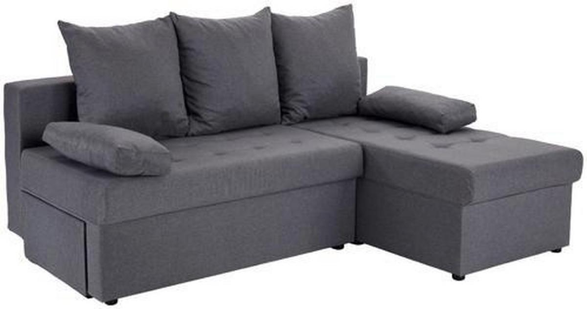 Sarokgarnitúra Base - szürke, Basics, textil (195/88/143cm) - Best Price