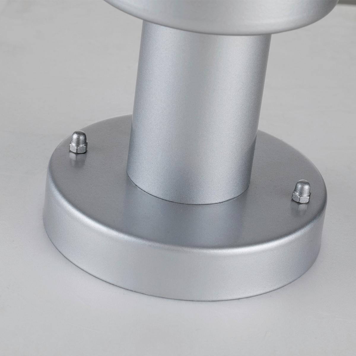 Sockelleuchte Klampenborg-Ped-Sil - Silberfarben, KONVENTIONELL, Glas/Metall (27.5/31.8cm) - Elstead Lighting