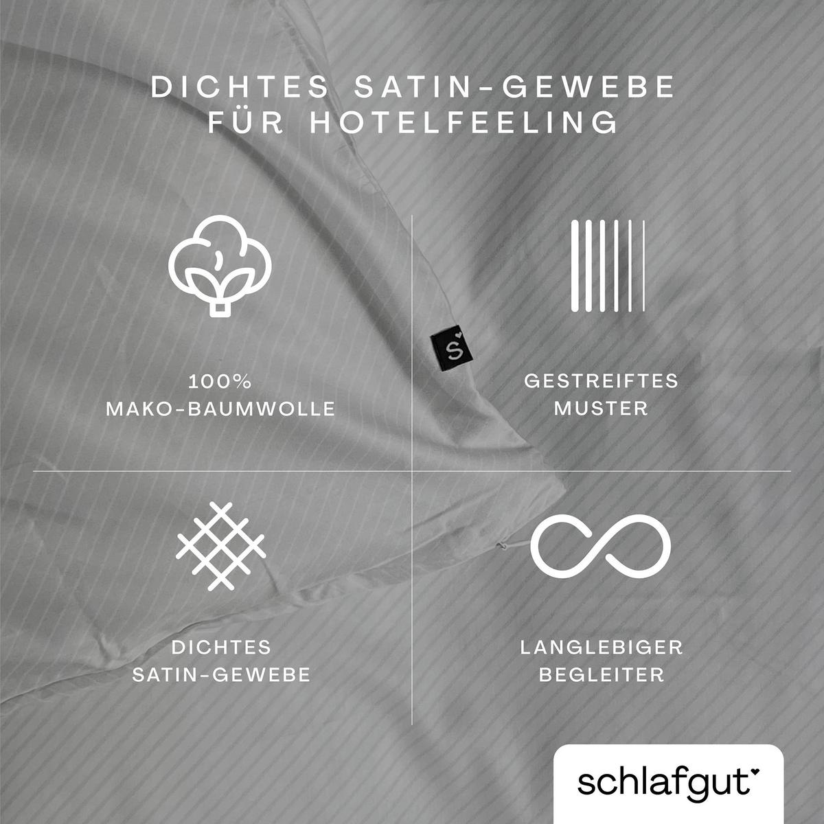 Kopfpolsterbezug Woven Satin Fade - Taupe/Weiß, Basics, Textil (40/80cm) - Schlafgut