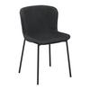 Stolička NOEMIE tmavosivá - čierna/tmavosivá, Modern, kov/drevo (46/79/56cm) - Bessagi Home