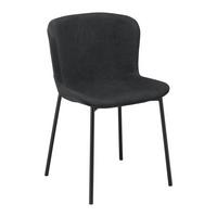 Stolička NOEMIE tmavosivá - čierna/tmavosivá, Modern, kov/drevo (46/79/56cm) - Bessagi Home