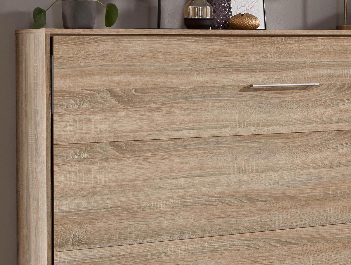 Schrankbett mit Lattenrost 120x200 Juist Eiche Dekor - Eichefarben, KONVENTIONELL, Holz/Holzwerkstoff (120/200cm) - MID.YOU