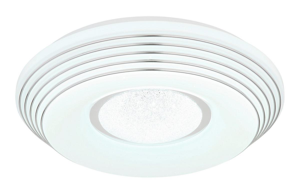 Led-deckenleuchte 41293-24 - Klar/Chromfarben, Design, Kunststoff/Metall (39/8,3cm) - Globo